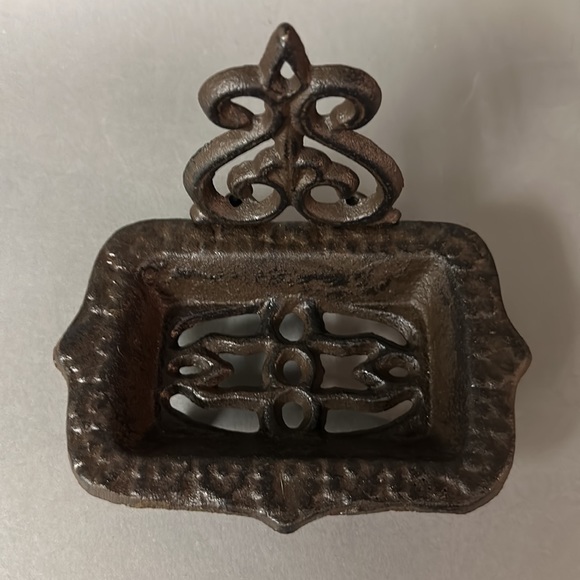 Cast Iron Footed Soap or Note Card Tray NWOT - Picture 2 of 7